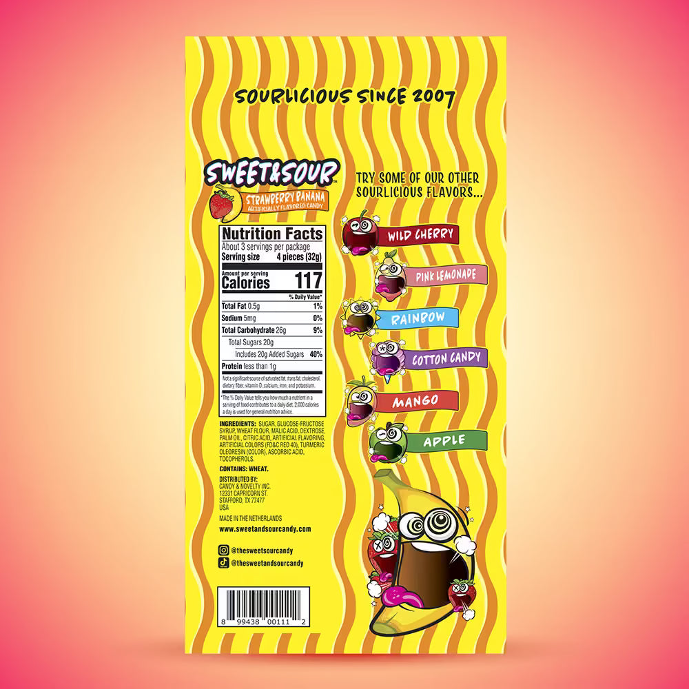 Strawberry Banana Sour Belts